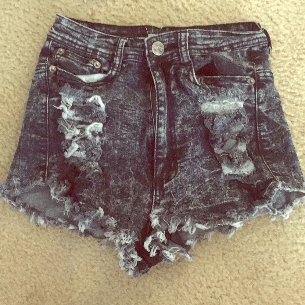 Ripped Jean Shorts